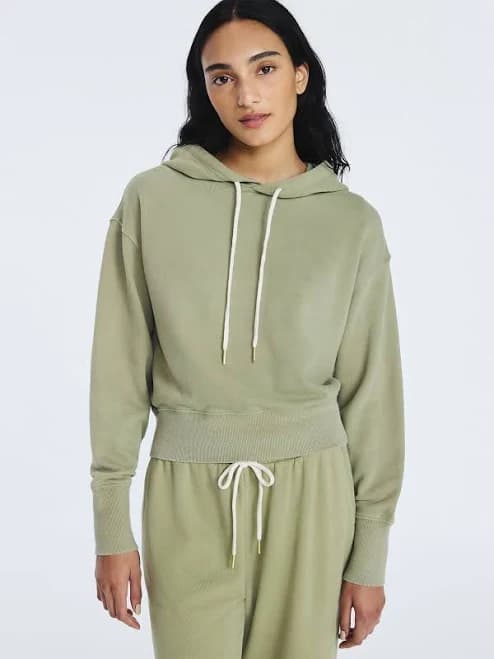 Free Assembly Women's Cropped Embroidered Hoodie