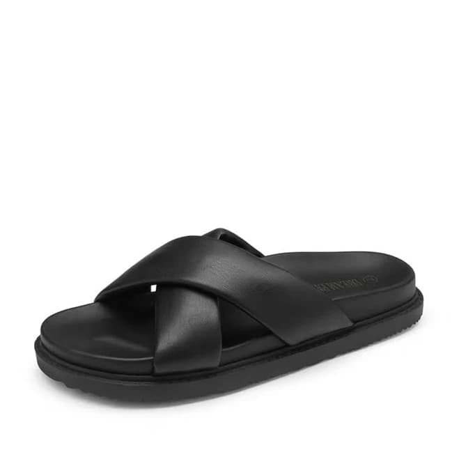 Dream Pairs Open Toe Crisscross Slide Flat Sandals