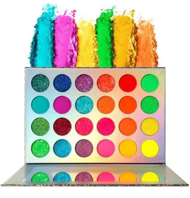 DE'LANCI 24 Color Blacklight Eyeshadow Palette
