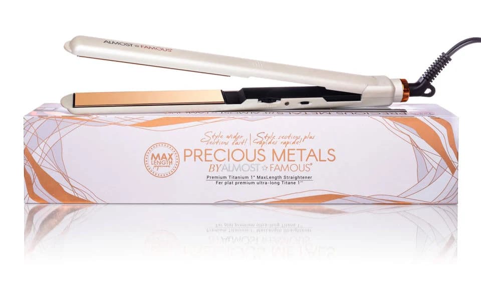 Almost Famous MaxLength 1" Flat Iron with Rose Gold Titanium Plates