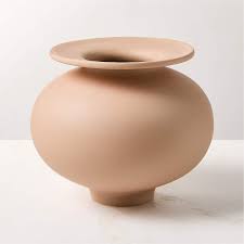 Leplaine Round Light Mauve Ceramic Vase | CB2
