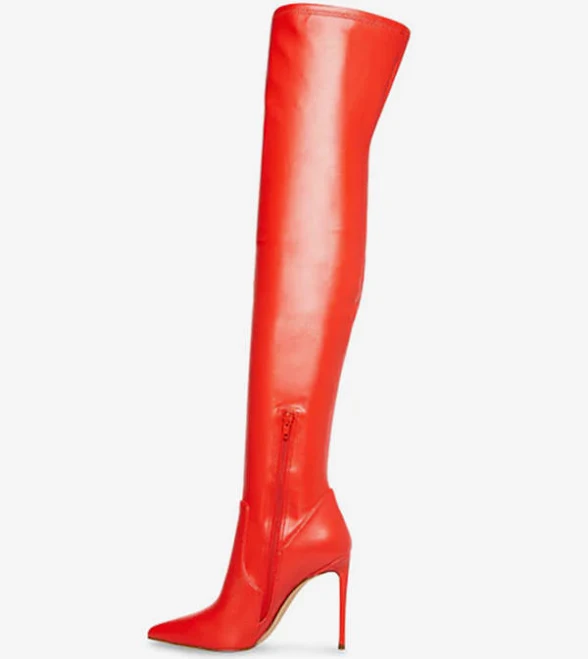 Pointed Toe High Heel Elastic Over The Knee Boots