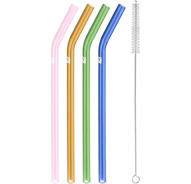 Zwilling Sorrento Glass Straw Bent Set