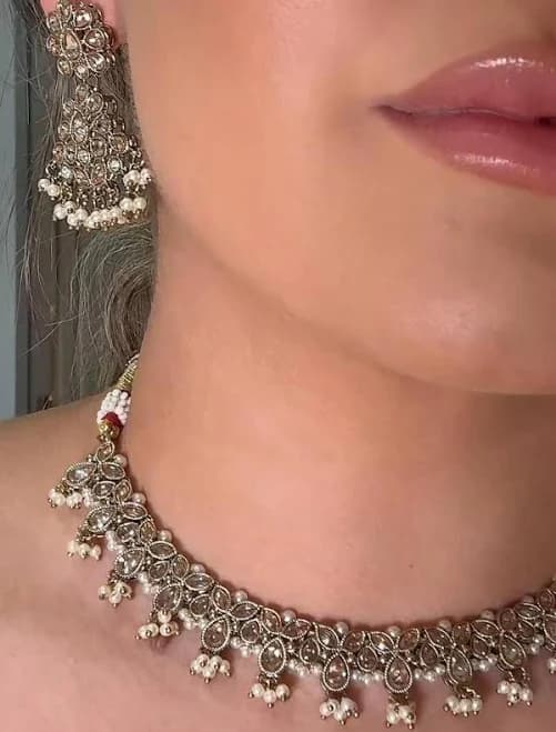 Antique Gold Indian Jewelry Set