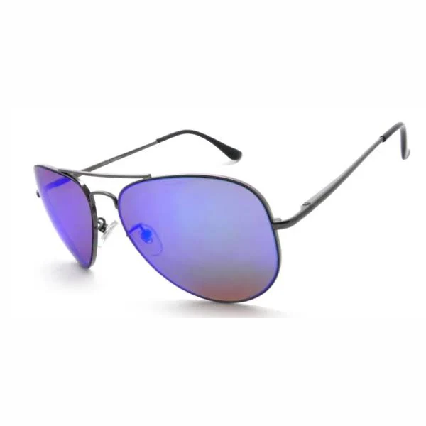 Siesta - Aviator Sunglasses Gunmetal w/ Blue Mirror
