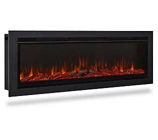 Real Flame 65" Wall Mounted Recessed Electric Fireplace Insert