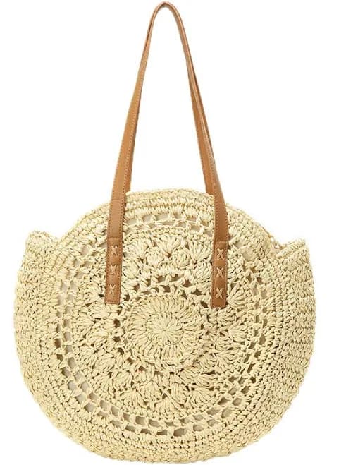 Women's Foldable Straw Beach Bag