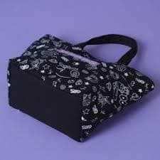 Tote Bag S All-over Pattern BLACK Gear 5 One Piece - Meccha Japan