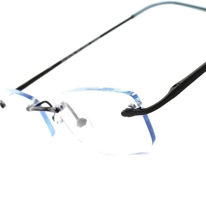 Elegant Light Blue Tint Stylish Sexy Rectangle Mens Womens Frameless