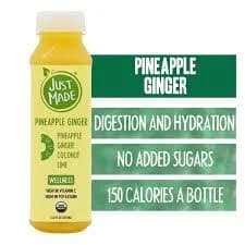 Just Made Pineapple Ginger Wellness Cold Pressed Juice