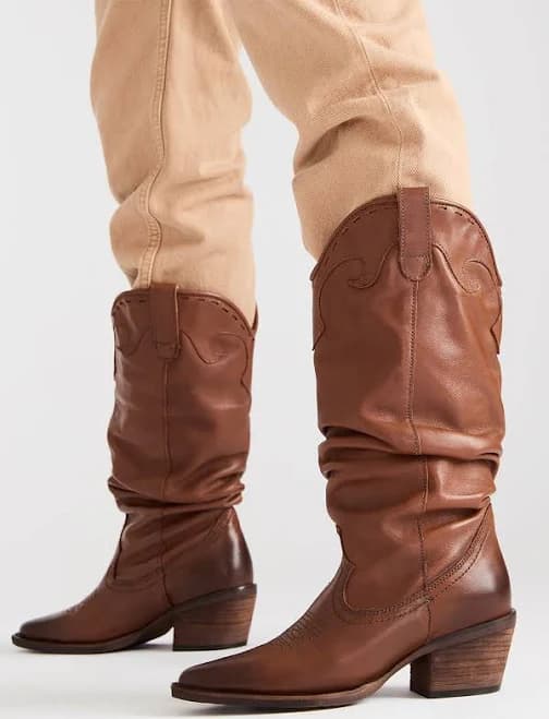 Snip-Toe Slouchy Cowgirl Boots