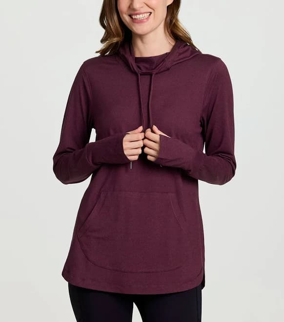 Rbx Active Women's Ultra Soft Lightweight Hoodie Tunic With Pocket