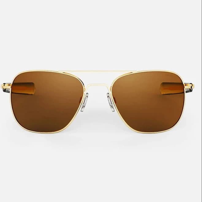 Randolph Aviator - 23K Gold & American Tan