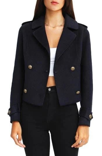 Better Off Military Peacoat Women's
