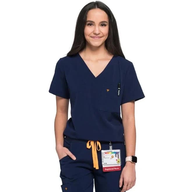 POPPY Women's Wilder One-Pocket Medical Scrub Top