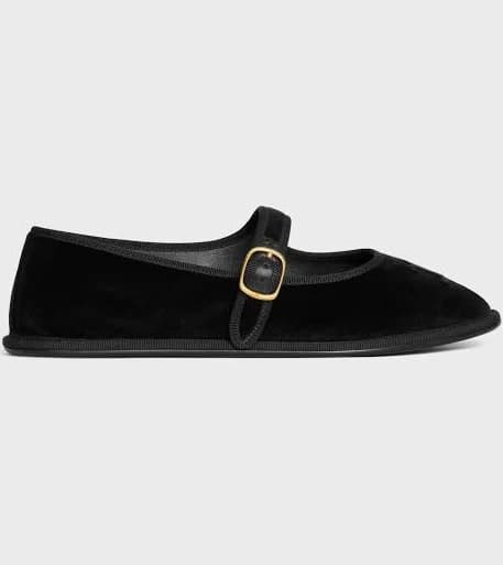 Women Celine Ève Triomphe Ballerina In Velvet