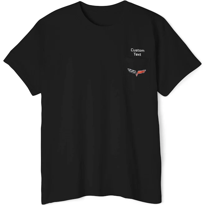 C6 Corvette Personalized Classic Fit Cotton T-Shirt with Pocket