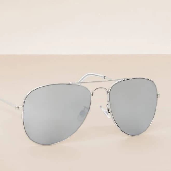 BKE Women's Mirror Aviator Sunglasses with Buckle