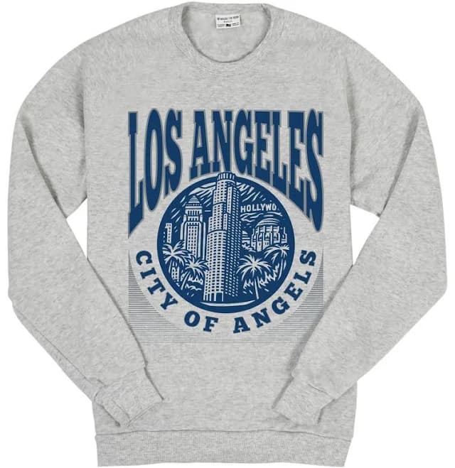 Where I'm From Men's Los Angeles Ash Circle Crewneck Sweatshirt
