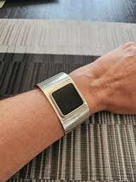 Vintage Cuff Bracelet With Black Square in Center, Costume Jewelry, Vintage Jewelry - Etsy