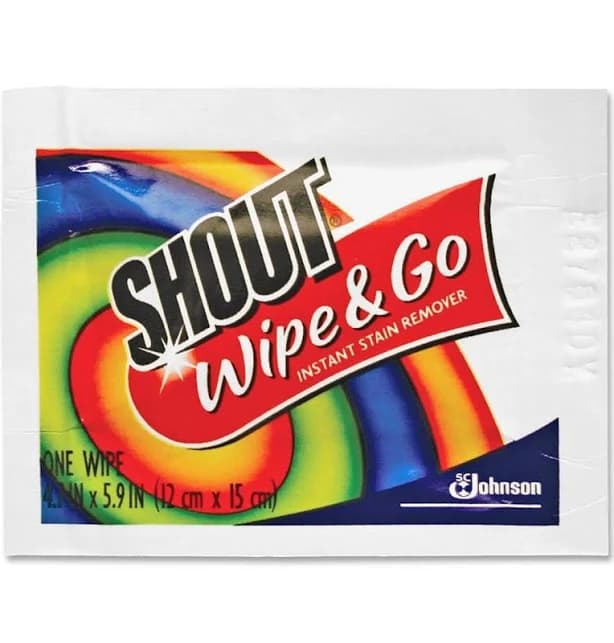 Diversey Shout Wipe/Go Instant Stain Remover Wipes