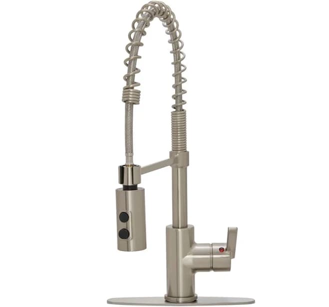 Project Source Flynt 1-Handle Deck-Mount Pull-Down Kitchen Faucet