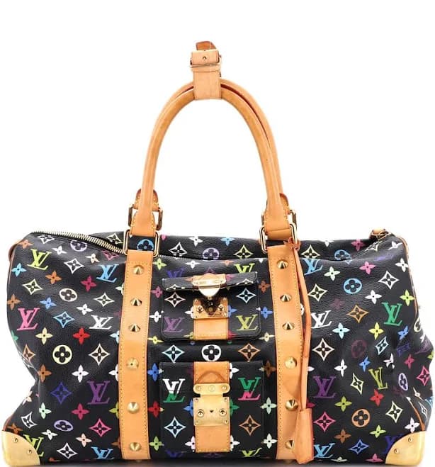 Louis Vuitton Keepall Bag Monogram Multicolor 45 Black