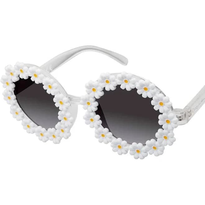 Circus NY by Sam Edelman Women's Round Plastic Daisy Flower Sunglasses