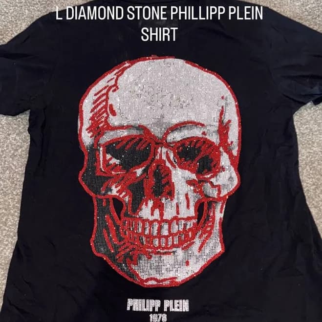 Philipp Plein Men's Embellished Skull Jersey T-Shirt