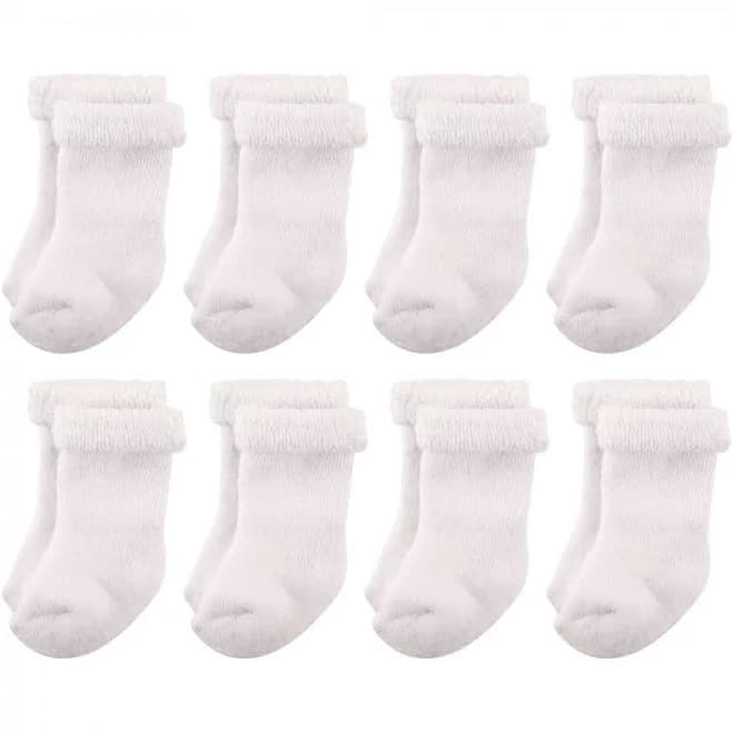 Hudson Baby Unisex Cotton Rich Terry Socks (8-Pack)