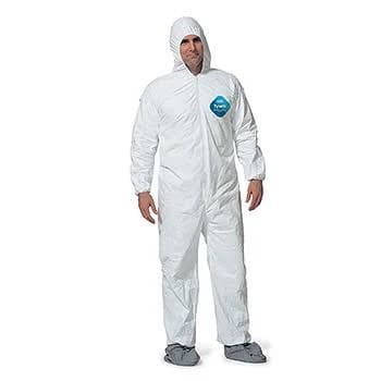 White Dupont Disposable Coveralls