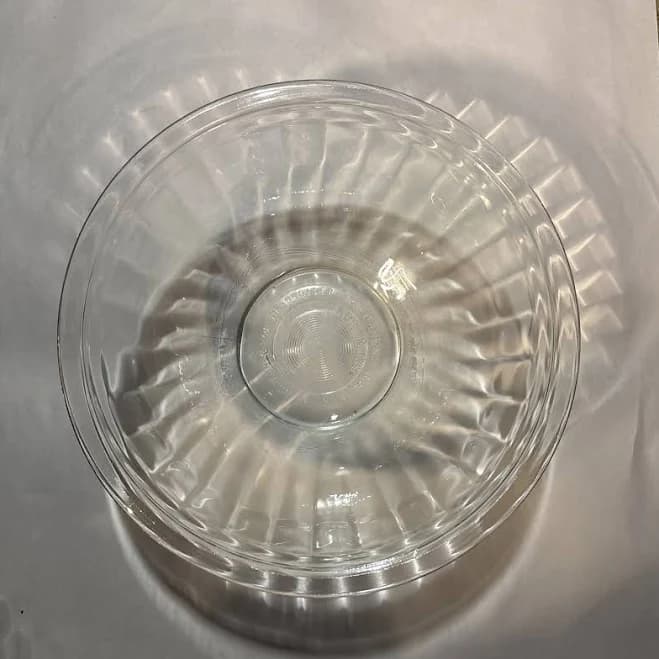 Vintage Pyrex 2.5l Clear Glass Faceted Bowl 325