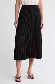 Treasure & Bond Pleat Accent Linen Blend Maxi Skirt | Nordstromrack