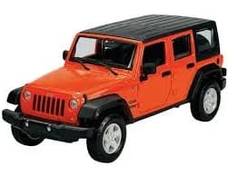 Maisto 2015 Jeep Wrangler Unlimited Orange 1:24 die Cast Metal Model New Box