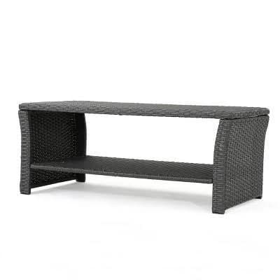 GDFStudio Justin Outdoor Wicker Coffee Table