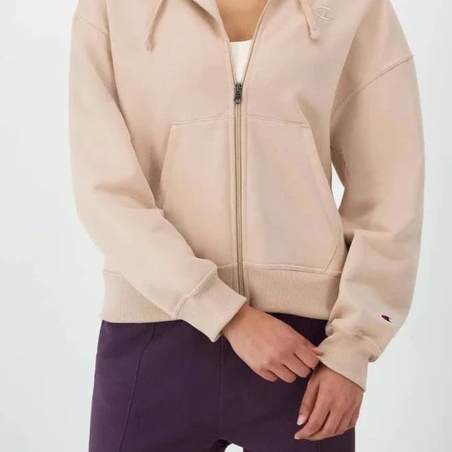 Champion Powerblend Zip-Up Hoodie with C Logo