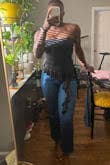 Black Tube Top - Asymmetrical Ruffled Top - Strapless Top - Top - Lulus