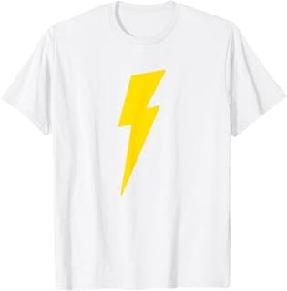 Simple Lightning Bolt | Yellow Thunder Bolt Graphic T-Shirt