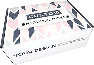 Custom Shipping Boxes (25 Pack) - Branded Mailer Boxes with Logo Print for Small Business and Subscription (Outside Print Only)