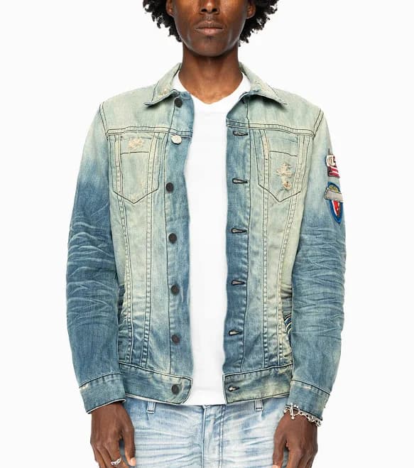 Men's Alloy Broken Wash Denim Jacket