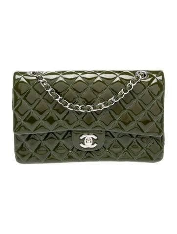 CHANEL Medium Classic Flap Patent Leather Bag