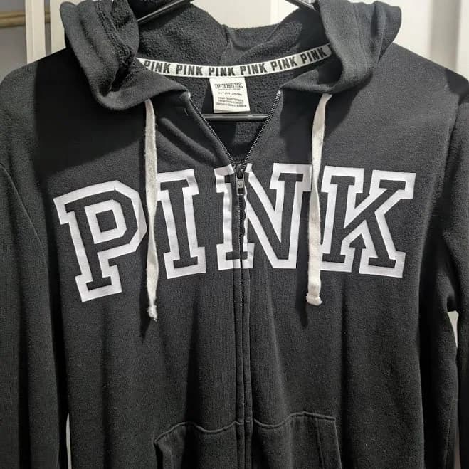 Pink Victoria's Secret Tops Pink Secret Zip Hoodie Women's