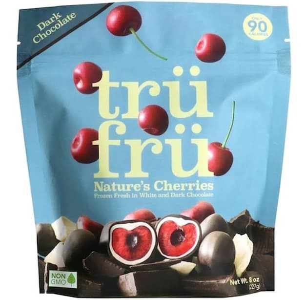 Tru Fru Frozen Cherries in White & Dark Chocolate