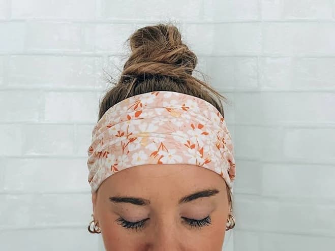 Daisy Print Soft No Slip Wide Headband