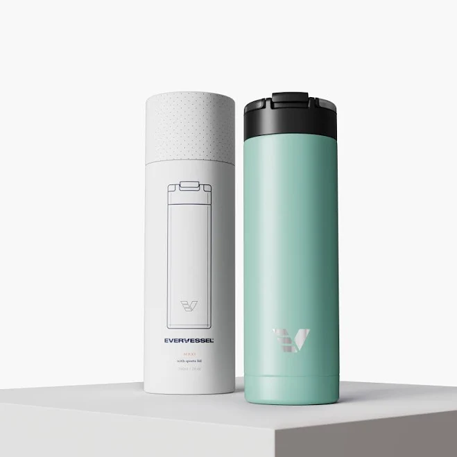 Ever Vessel 26oz Stainless Steel Water Bottle with Flip Lid and Handle