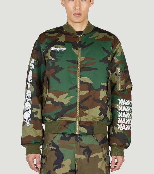 Nancy Camouflage Bomber Jacket