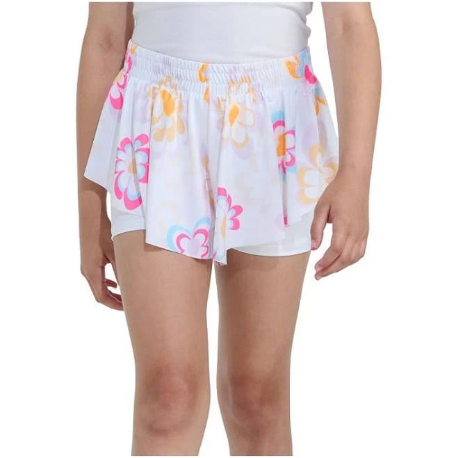 adidas Girls' Elastic Waistband Flowy Shorts