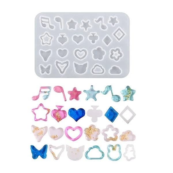 DIY Star/Heart/Flower/Music Note Shaker Filler Silicone Quicksand Molds