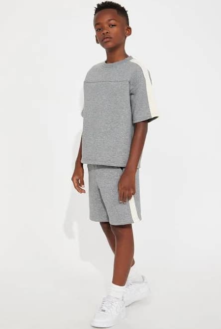 Fashion Nova Mini Tyson Oversized Striped Tee Shirt