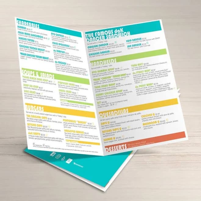 Terraslate 13" x 19" Bi-Fold Waterproof Menus Bi Fold Menus